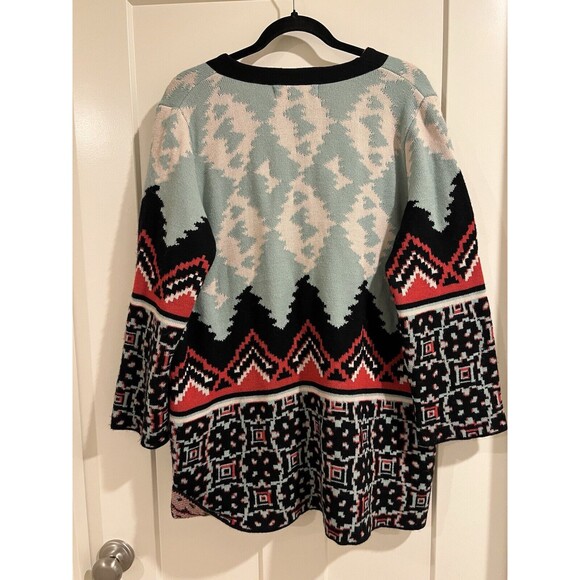 Aldomartins for Anthropologie - Patterned Women's Cardigan - Size Large - Picture 6 of 12